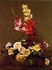Gladiolas and Roses
